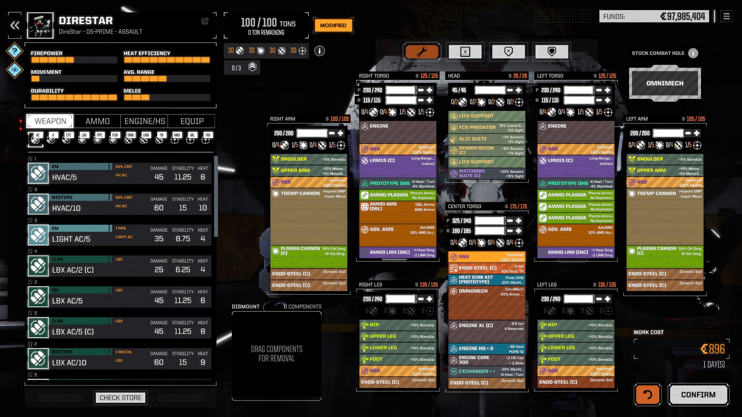 Cooker assault mech build