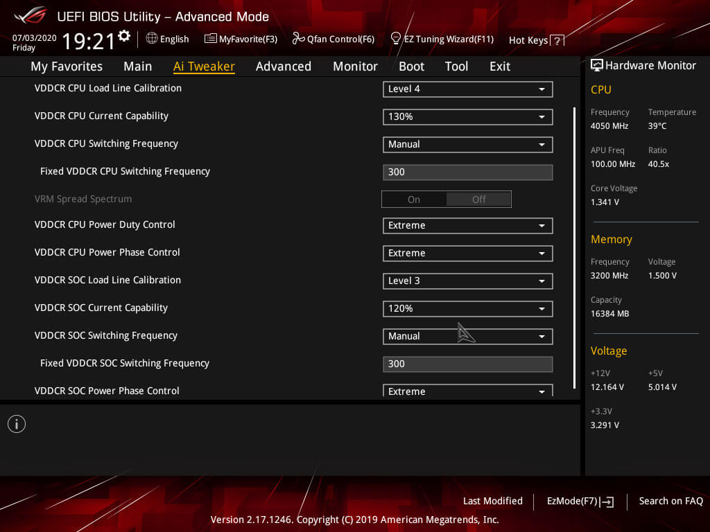 Ryzen 2600 VRM overclock settings