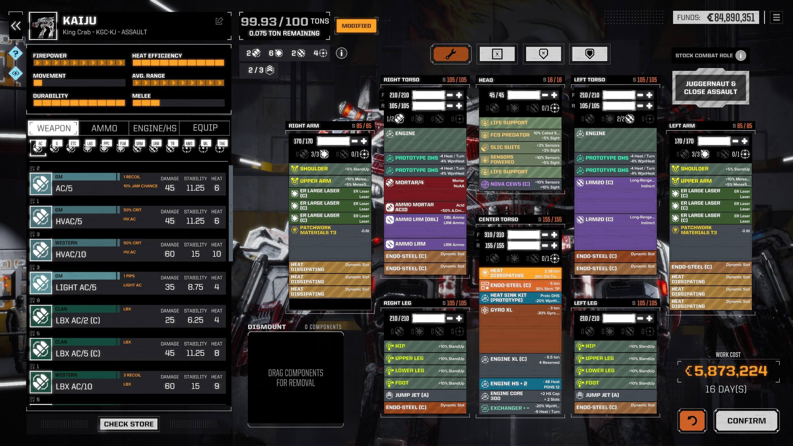 Sniper assault mech build