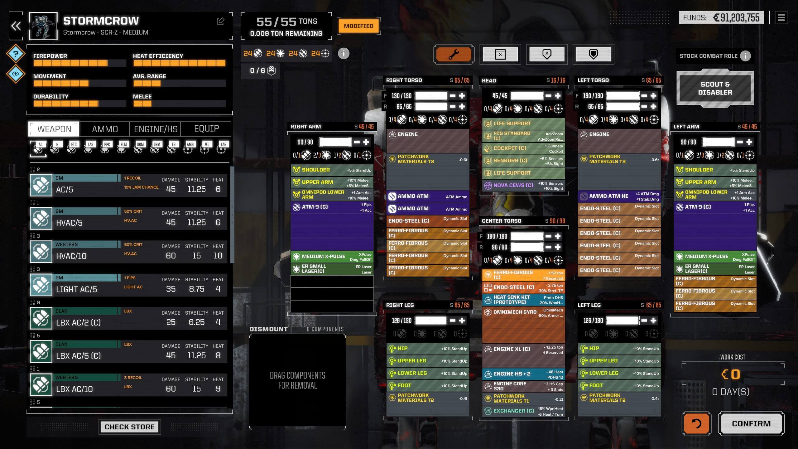 Medium mech damage build