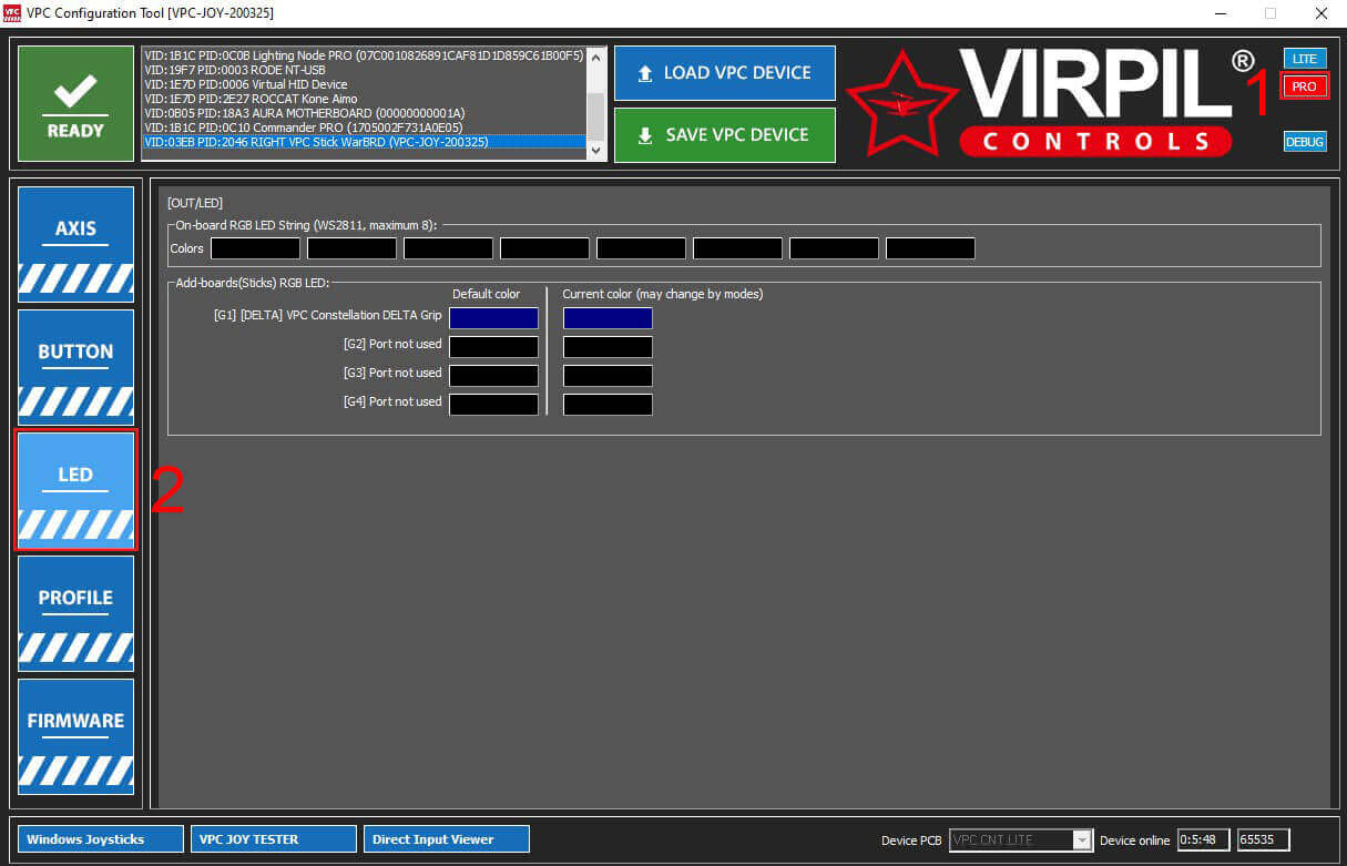 Enabling LED functionality