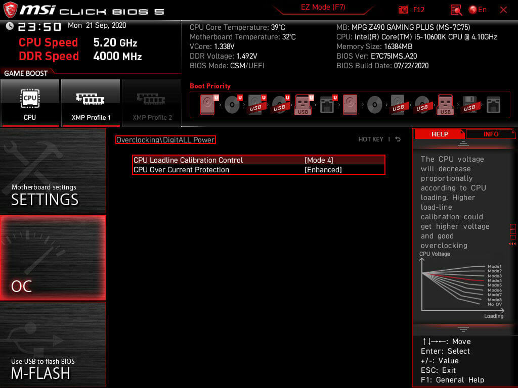 MSI click BIOS 5 DigitALL Power settings