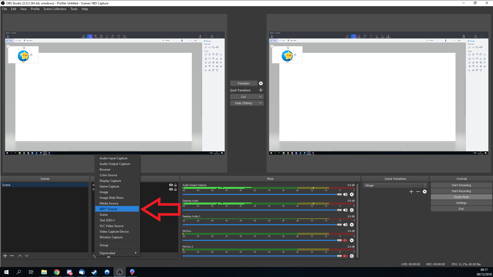 OBS NDI Plugin Scene Source